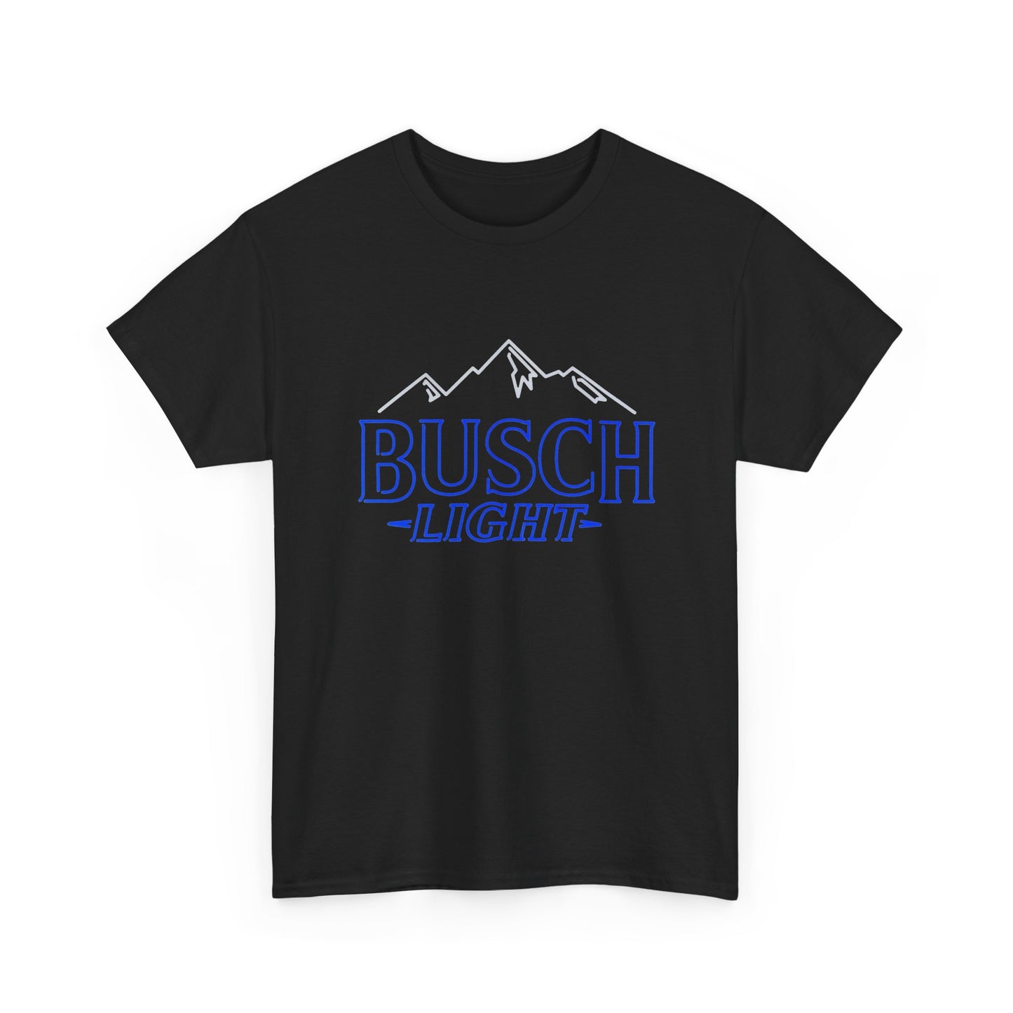 Busch Light Mountains Graphic T Shirt Unisex Heavy Cotton Tee NEW
