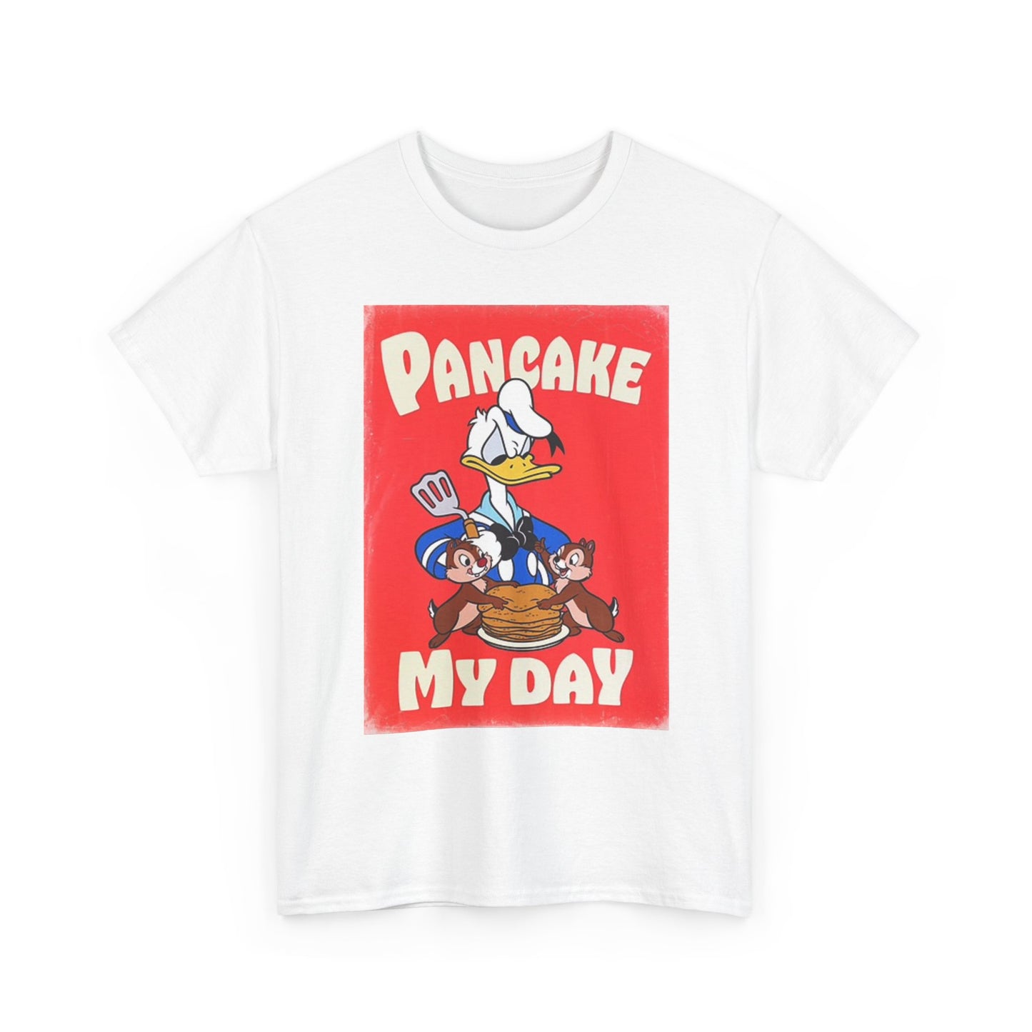 Pancake My Day Graphic T Shirt Vintage Duck Unisex Heavy Cotton Tee