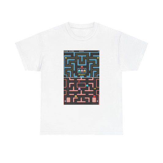Retro Pacman Tshirt Vintage Arcade Gaming Graphic Unisex Heavy Cotton Tee