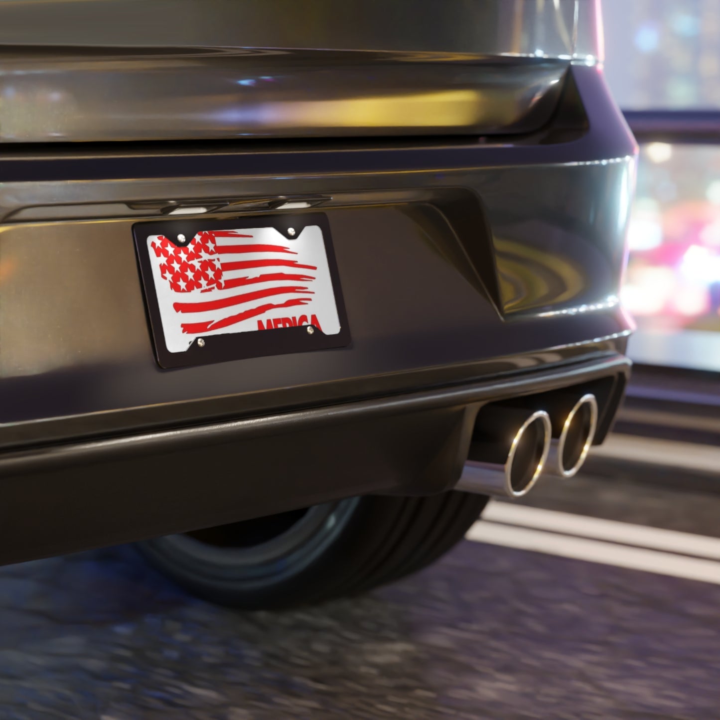 MERICA License Plate USA MADE American Flag NEW Vanity Plate