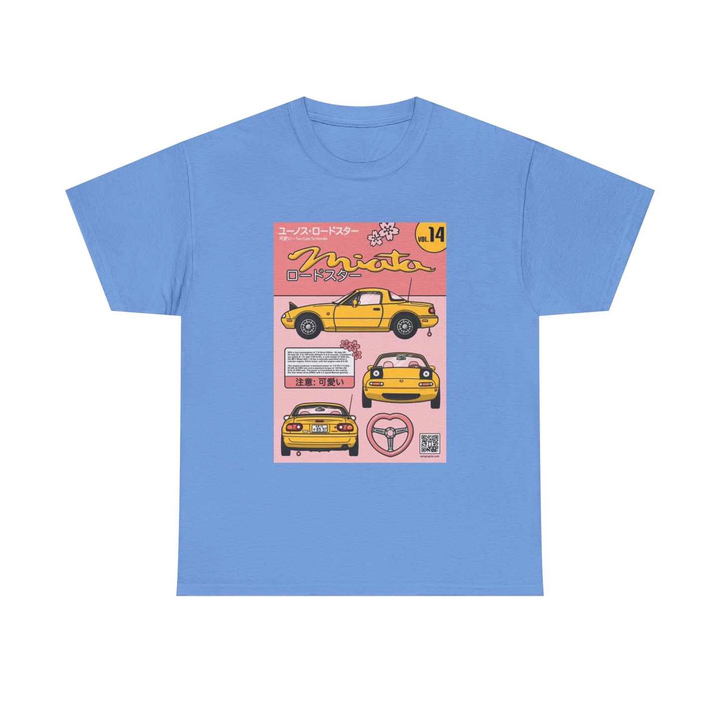 Mazda Miata Tshirt JDM Graphic Anime Cute Unisex Heavy Cotton Tee