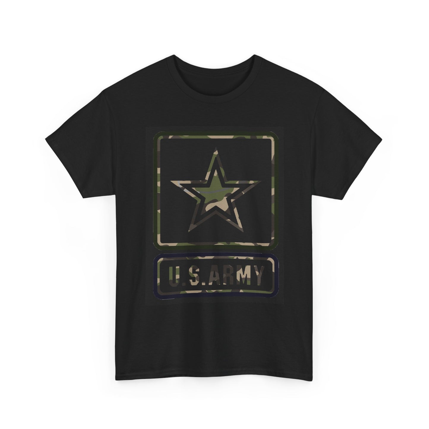 Army Graphic T Shirt Retro Camo Military America Unisex Heavy Cotton Tee