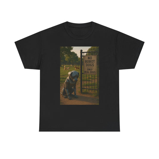 Sad Puppy Robot Graphic T Shirt S-5XL NEW Unisex Cotton Tee