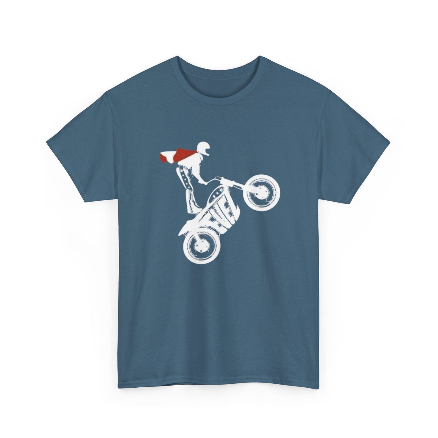 Evel Knievel Retro Graphic T-Shirt Unisex Heavy Cotton Tee GIFT NEW
