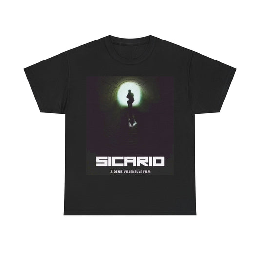 Sicario Tshirt Retro Movie Poster Action Mexico Unisex Heavy Cotton Tee