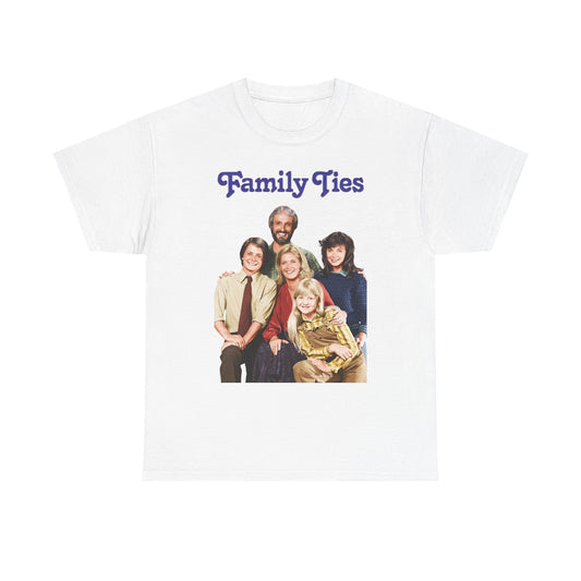 Family Ties Graphic T Shirt Vintage Retro Tv Show Unisex Heavy Cotton Tee