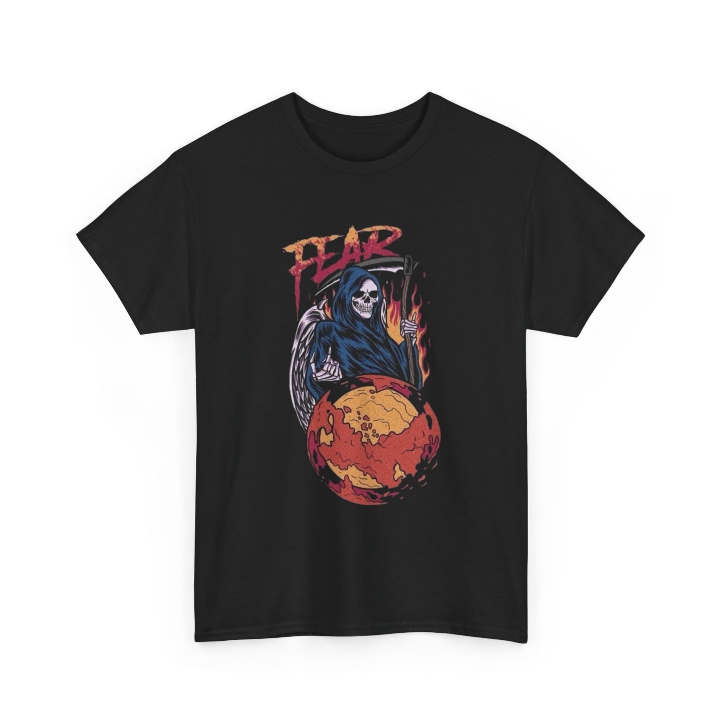 Fear The World Graphic T-Shirt Comfy Cotton Tee Brand NEW