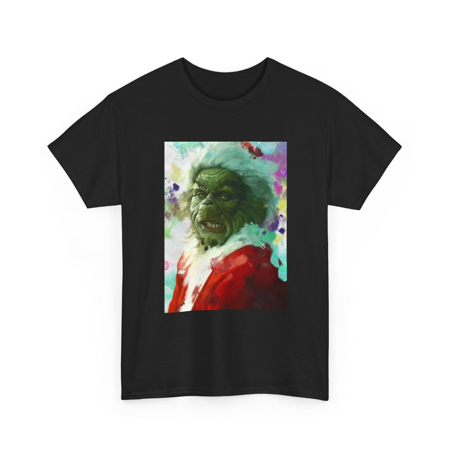The Grinch Christmas Tshirt Holiday Santa Unisex Heavy Cotton Tee