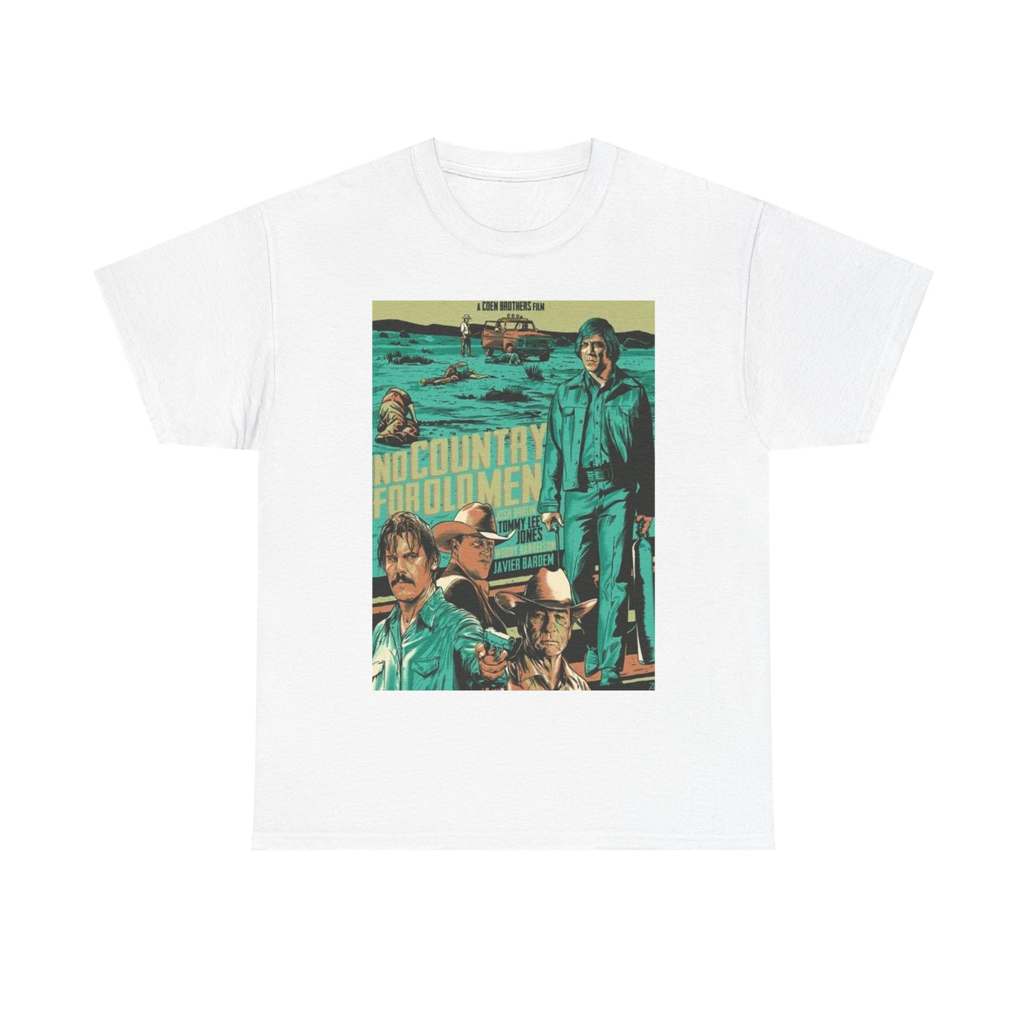 No Country For Old Men Shirt Vintage Movie Poster Retro Unisex Heavy Cotton Tee