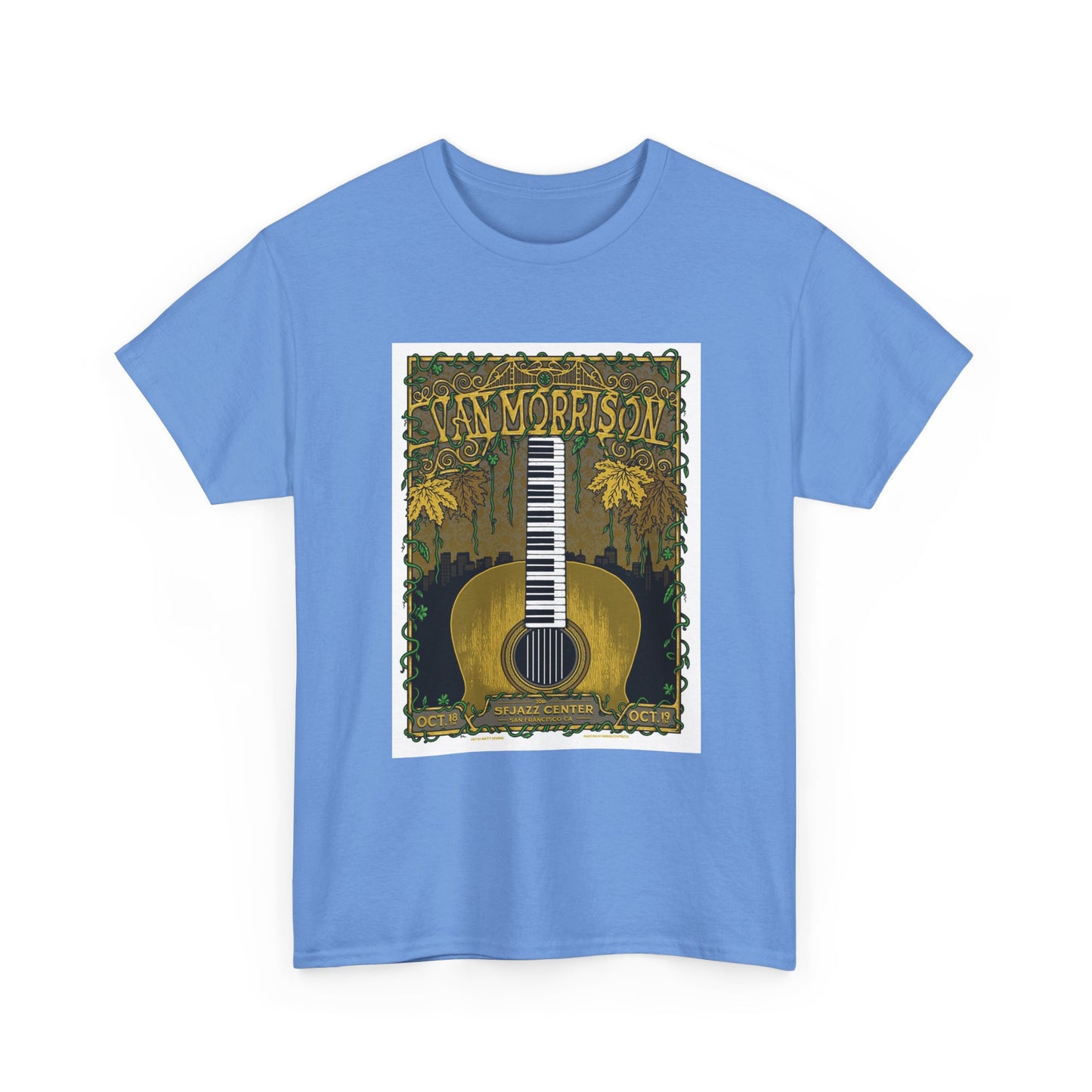 Van Morrison Tshirt Classic Rock Merch Graphic Retro Unisex Heavy Cotton Tee