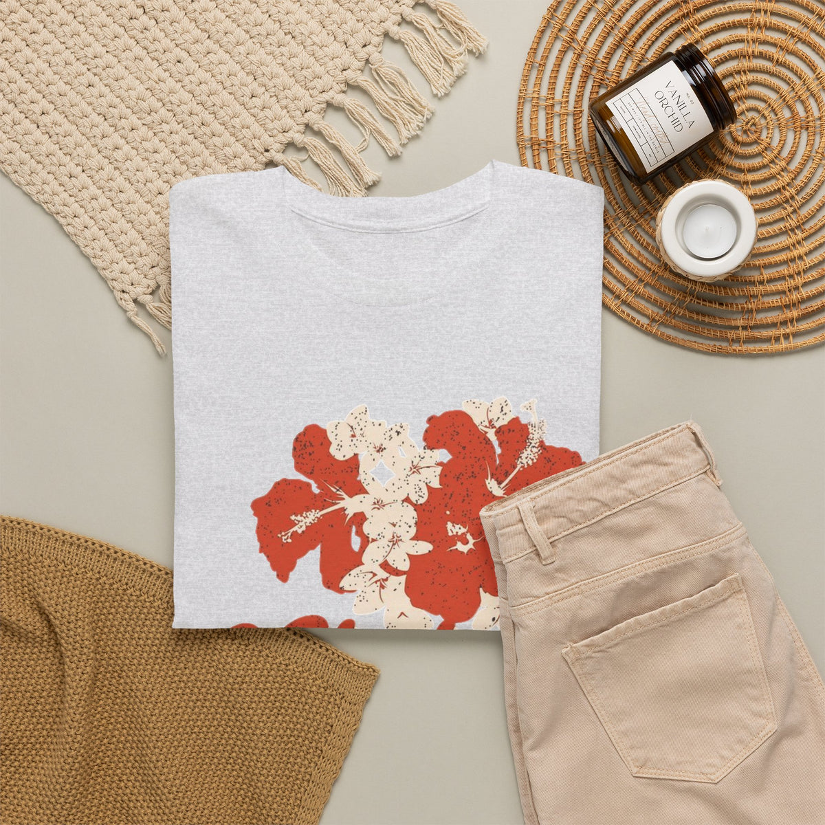 Aloha Hibiscus Floral T-Shirt Men's Graphic Tee