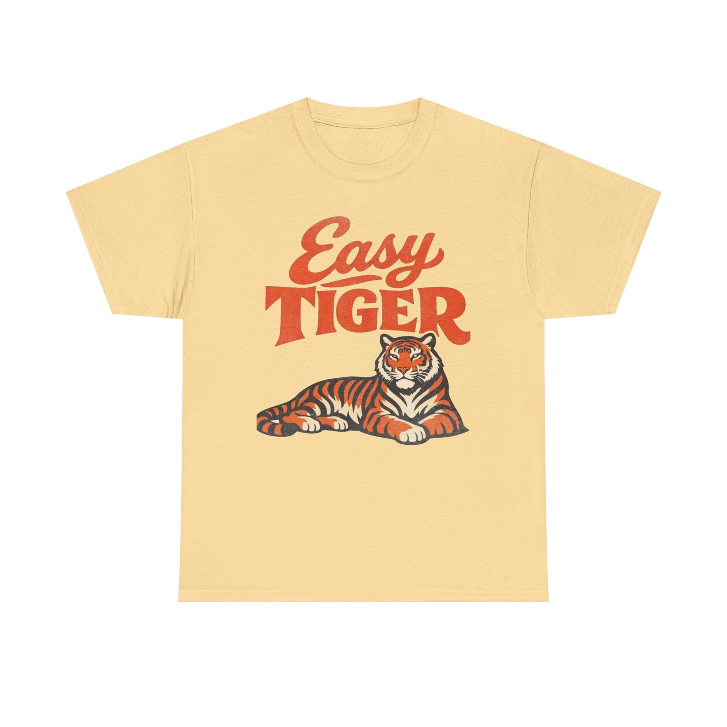 Easy Tiger 80's Retro Nostalgia Funny Graphic T Shirt Regular Men's Heavy Cotton Tee