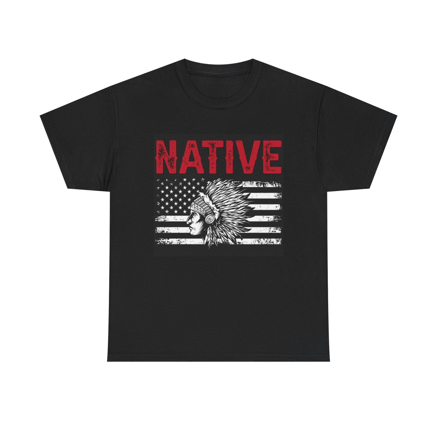 Native American Flag Indian Tshirt Pride New Unisex Heavy Cotton Tee Chief