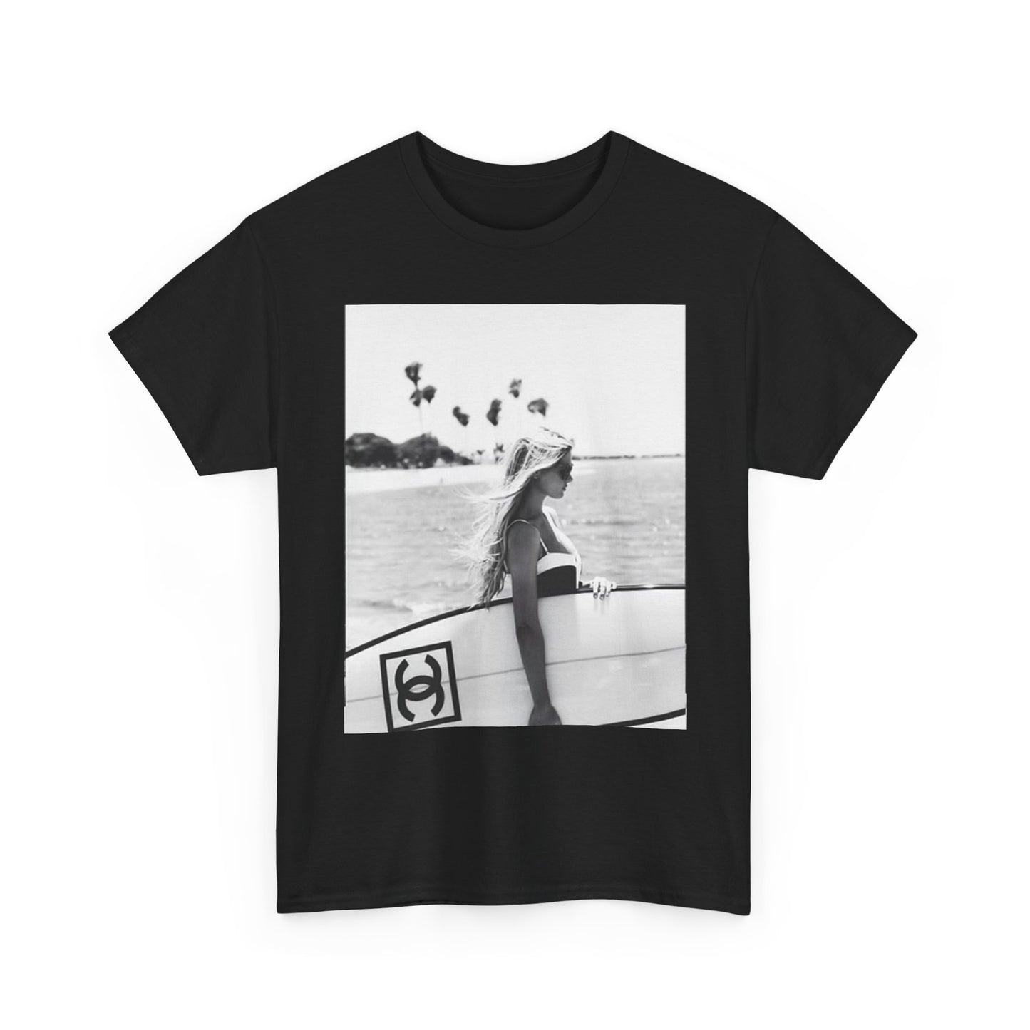 Vintage Surfing Poster T Shirt BRAND NEW Apparel Unisex Graphic Tee USA Chanel