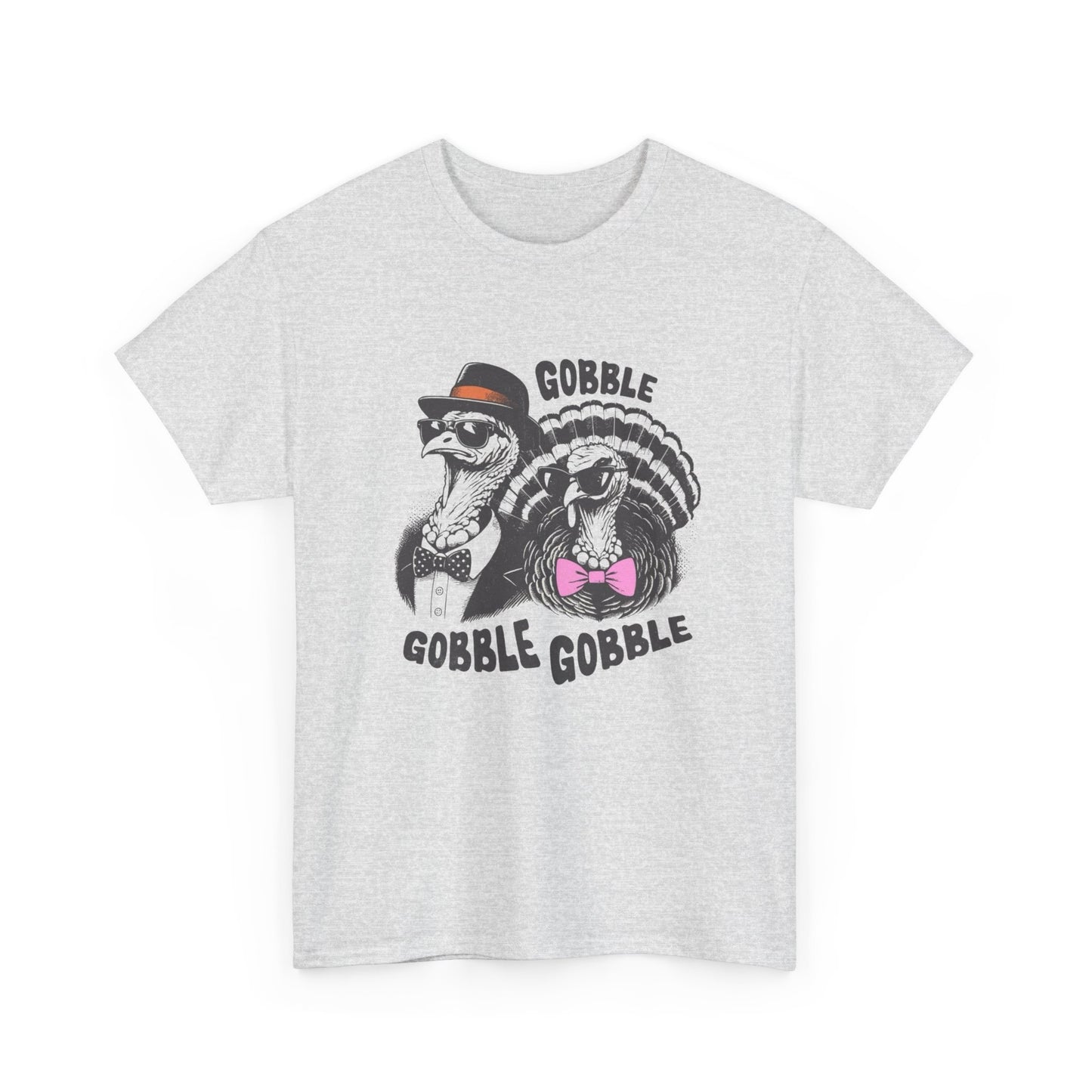 Thanksgiving Gobble Funny Turkey Graphic T Shirt NEW Unisex Heavy Cotton Tee