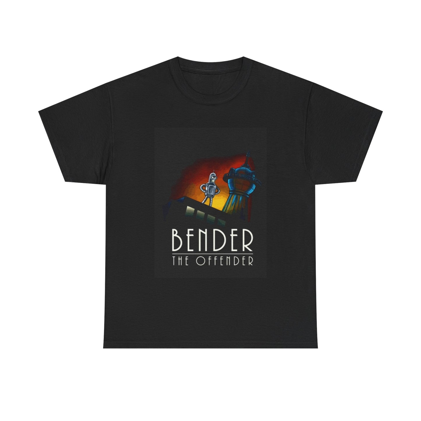 Bender The Offender Shirt Funny Futurama Graphic Unisex Heavy Cotton Tee