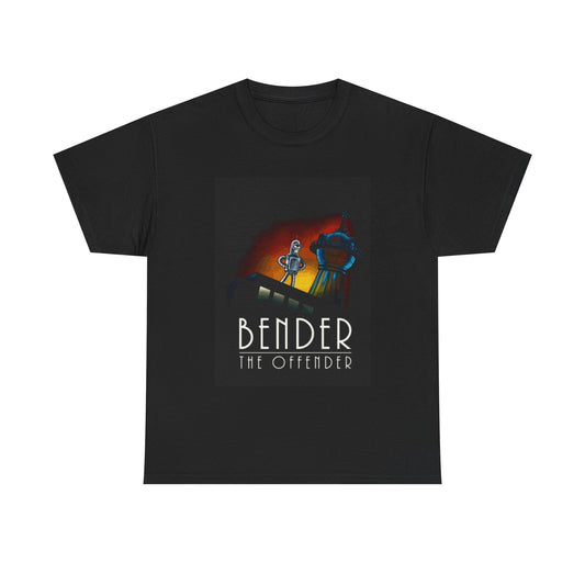 Bender The Offender Shirt Funny Futurama Graphic Unisex Heavy Cotton Tee