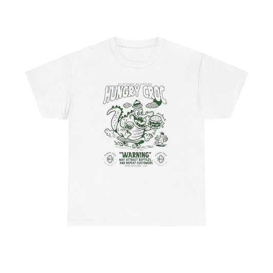 Hungry Croc Alligator Graphic T-Shirt Comfy Cotton Tee Brand NEW