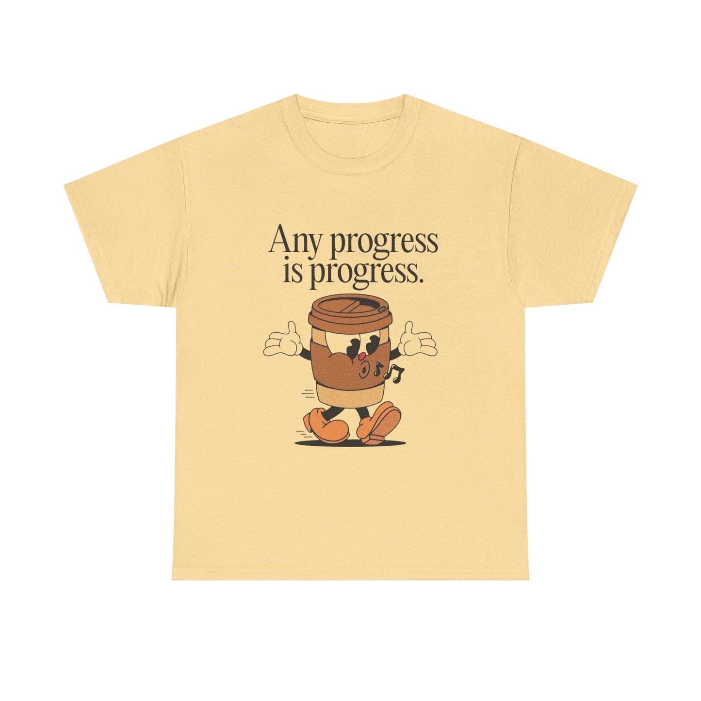 Any Progress Is Progress Graphic T Shirt NEW ADULT TEE VINTAGE
