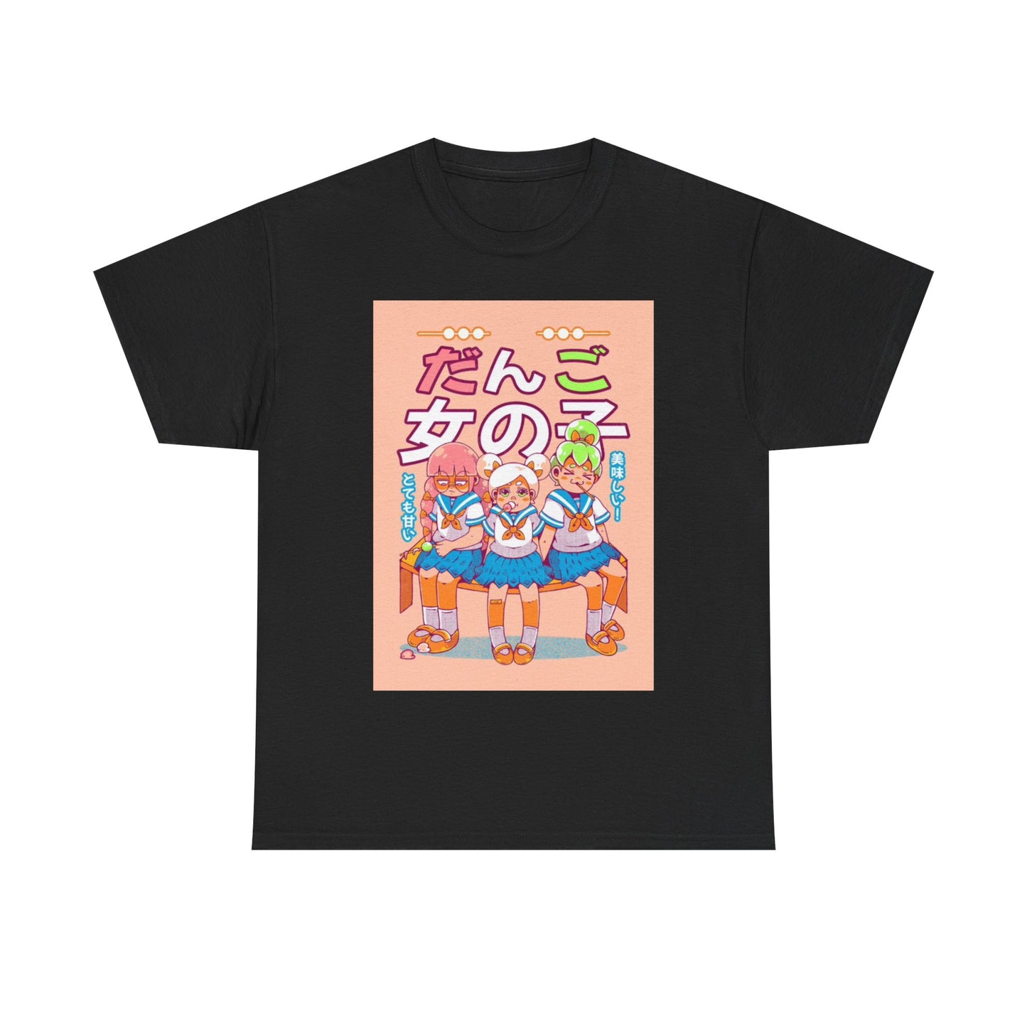Anime Cute Girly TShirt Cartoon retro Graphics Unisex Heavy Cotton Tee