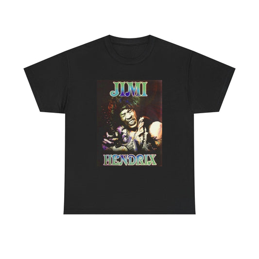 Jimi Hendrix Tshirt Retro Rock Music Graphic Unisex Heavy Cotton Tee