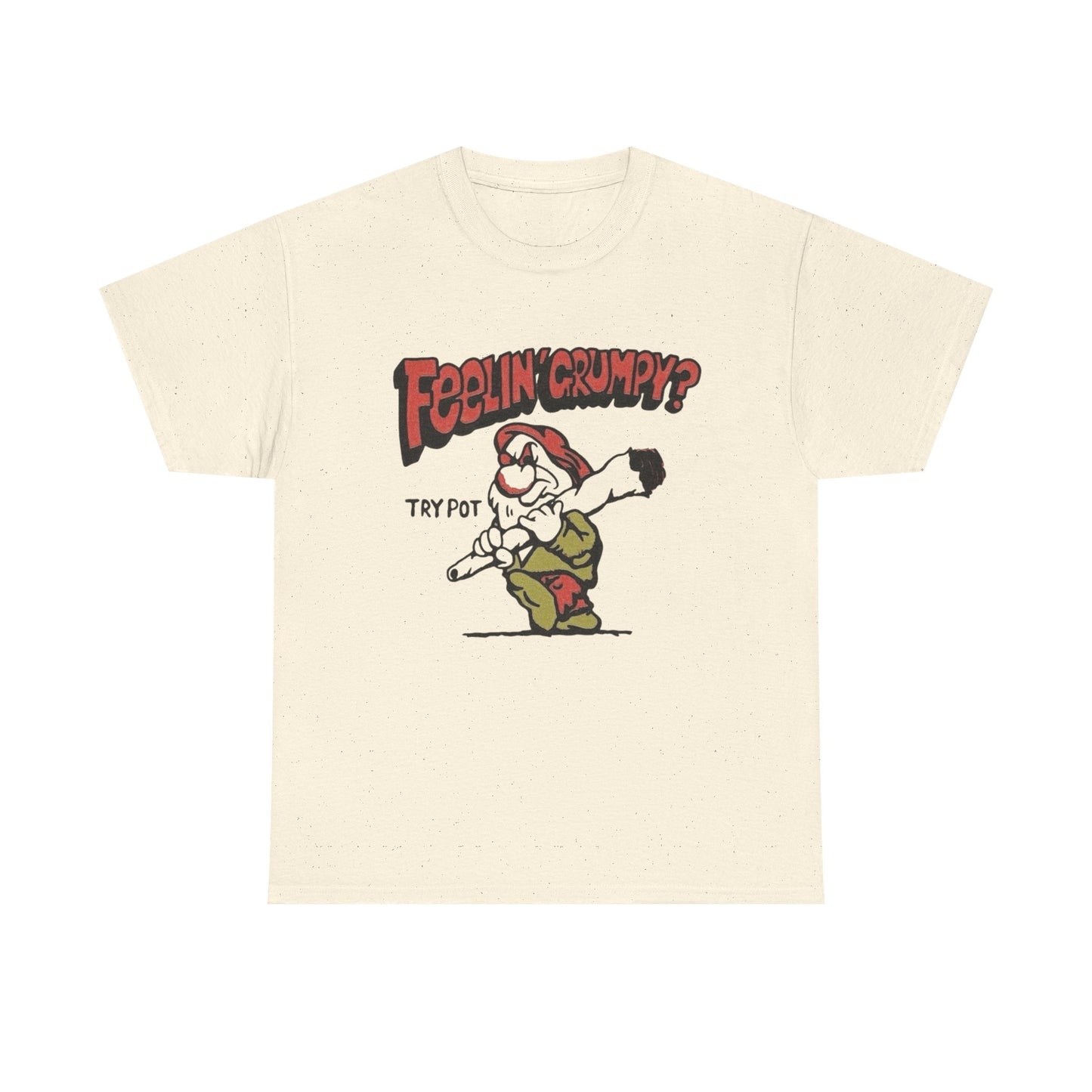 Feeling Grumpy Try Pot Vintage Graphic T-Shirt Unisex Heavy Cotton Tee