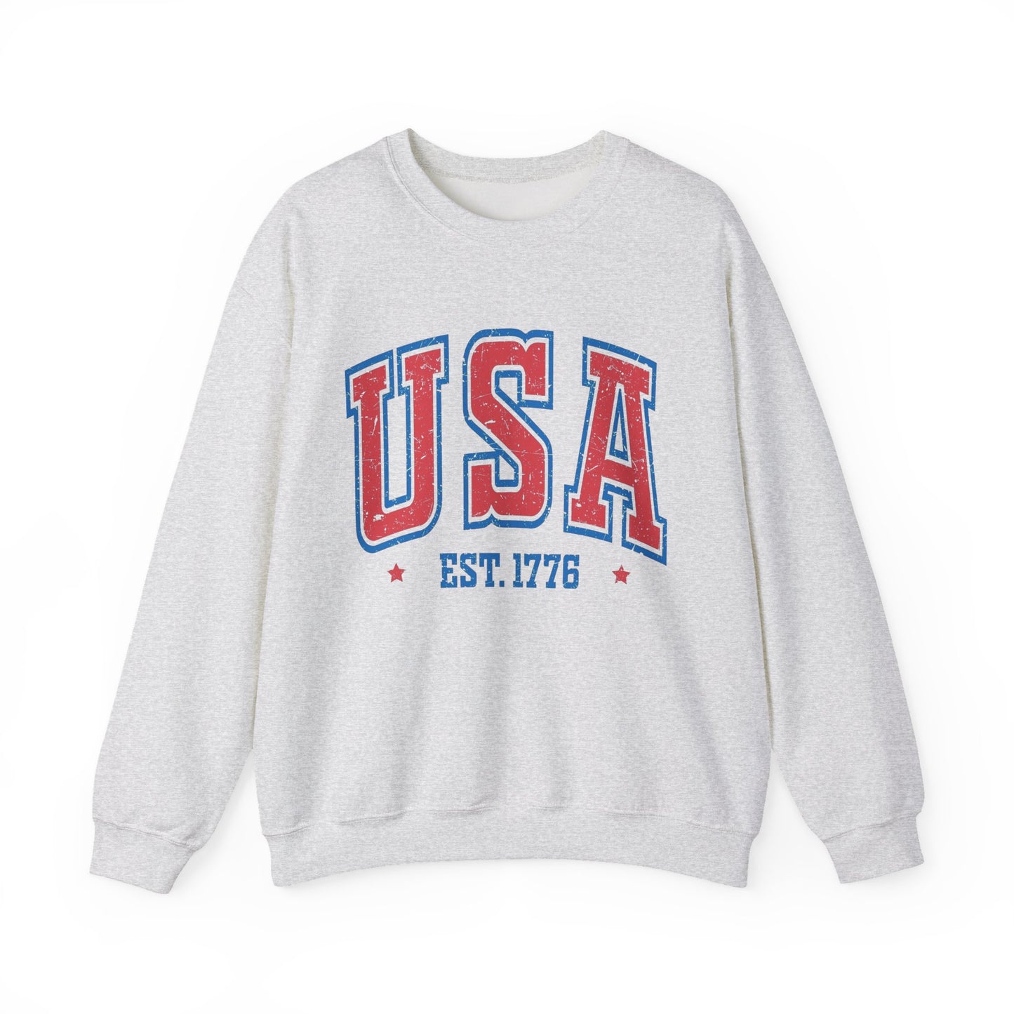 USA Est 1776 American Flag Sweater NEW Unisex Heavy Blend™ Crewneck Sweatshirt