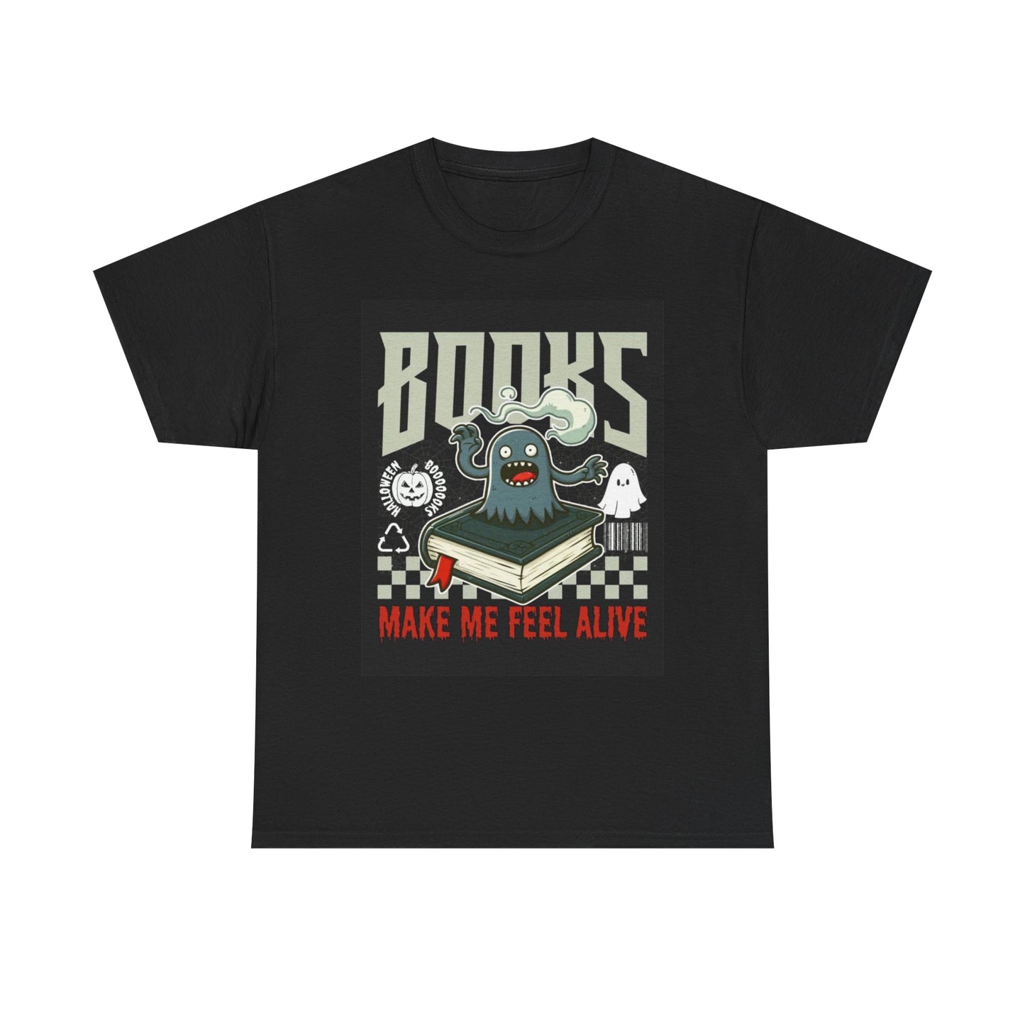 Books Make Me Feel Alive Graphic T Shirt Cotton Tee