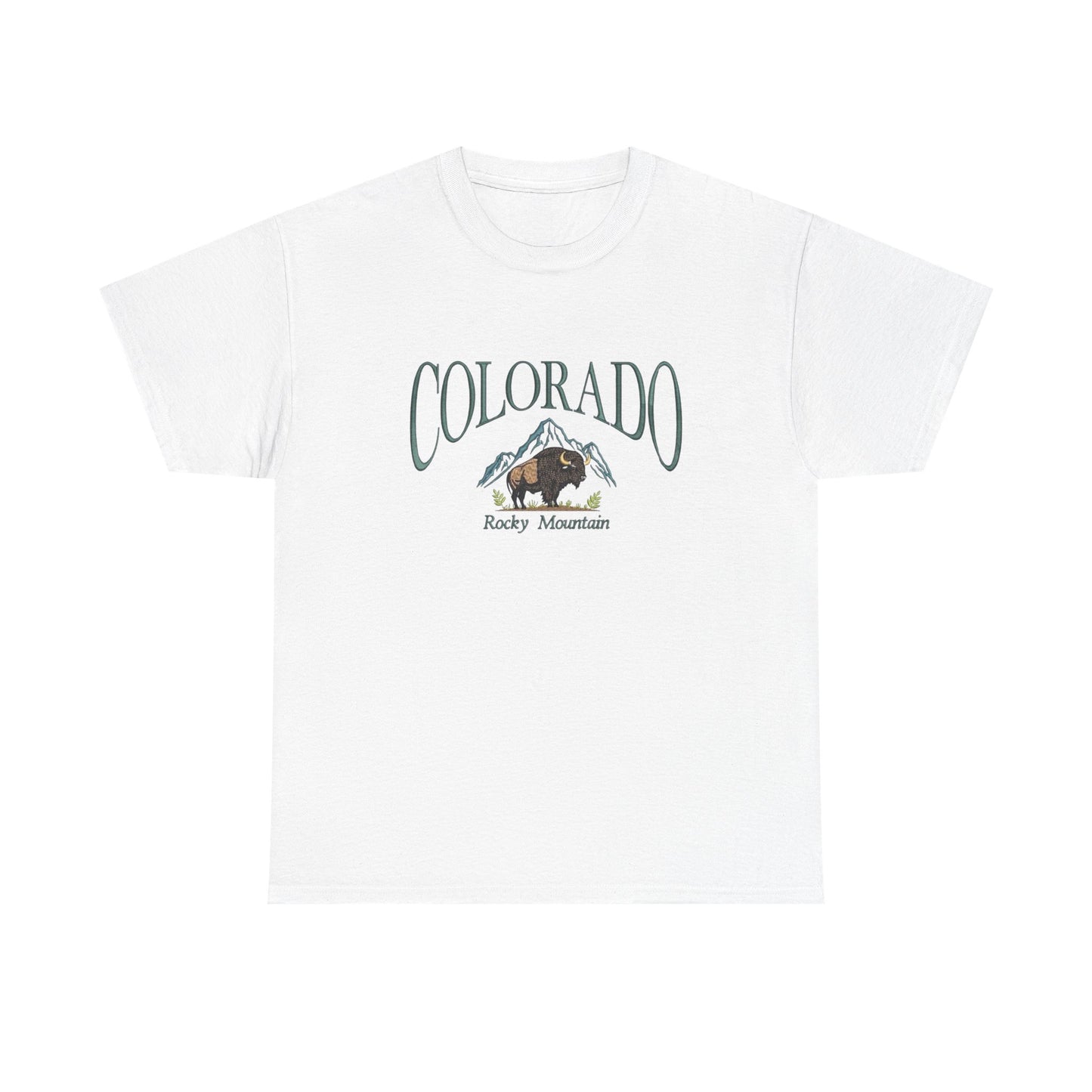 Colorado Rocky Mountains Graphic T Shirt NEW Unisex Heavy Cotton Tee