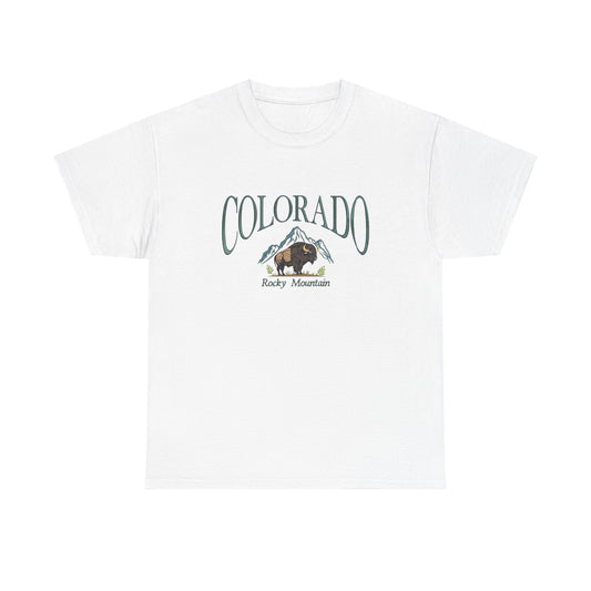 Colorado Rocky Mountains Graphic T Shirt NEW Unisex Heavy Cotton Tee