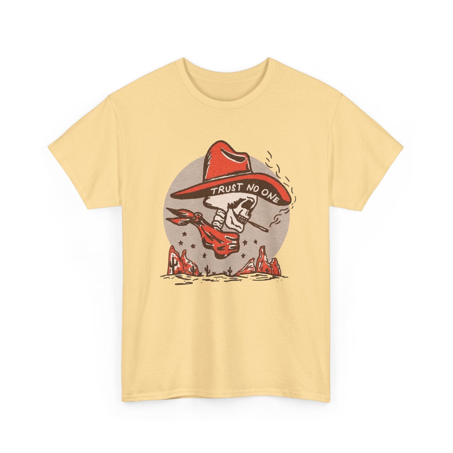 Trust No One Cowboy Graphic T Shirt S-5XL NEW Unisex Heavy Cotton Tee