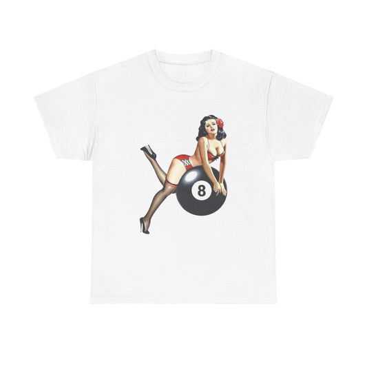 8ball Pin Up Model Graphic T Shirt NEW ADULT