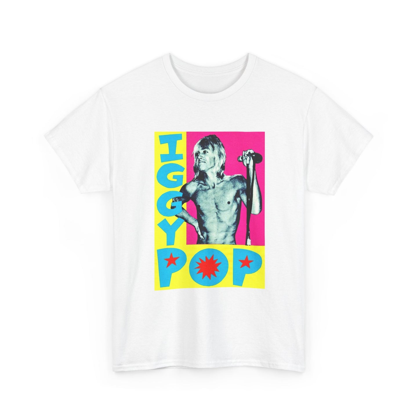 Iggy Pop Tshirt Poster Retro Rock New Lust For Life Unisex Heavy Cotton