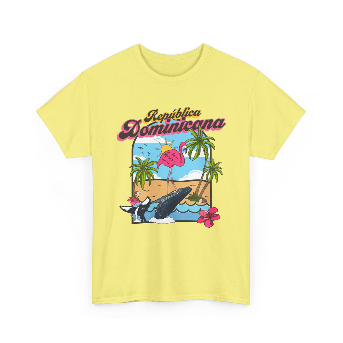 Dominican Republic T-Shirt Retro Graphic Men's Heavy Cotton Tee