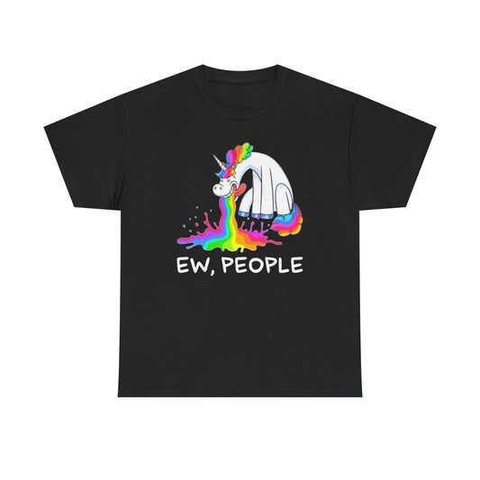 EW People Funny Unicorn Graphic T Shirt NEW Unisex Heavy Cotton Tee