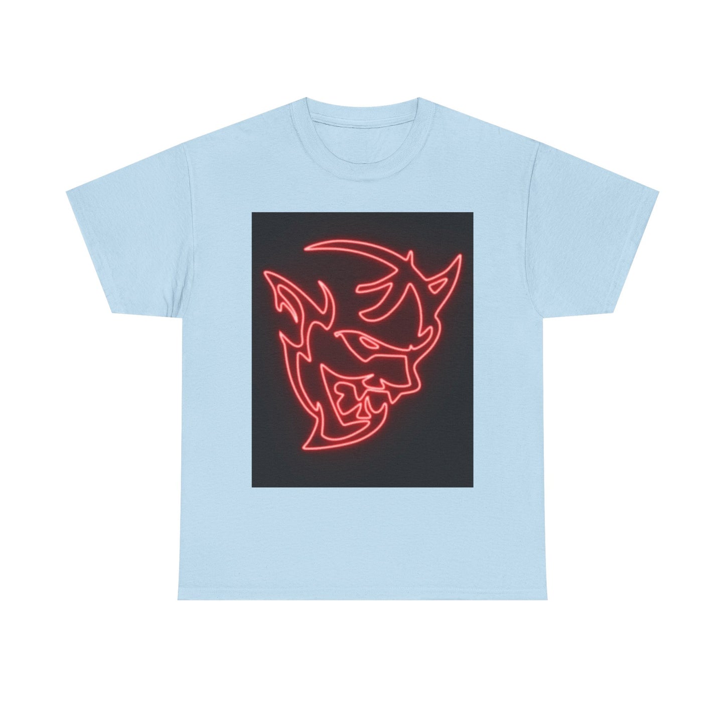 Dodge Demon Tshirt Hellcat Charger Logo Challenger Mopar Unisex Heavy Cotton Tee