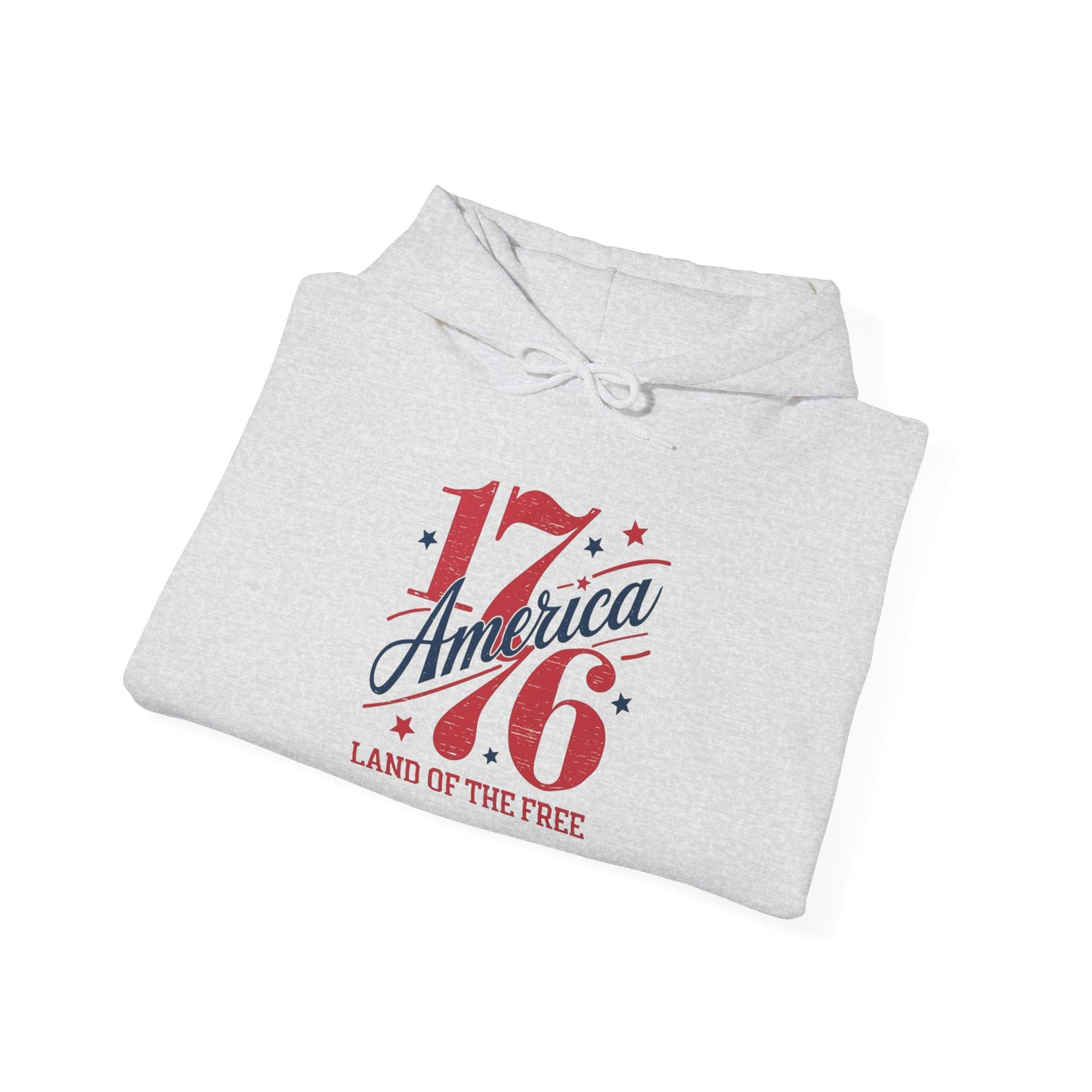 1776 America Land Of The Free Graphic Hoodie Heavy Blend™ NEW Sweatshirt