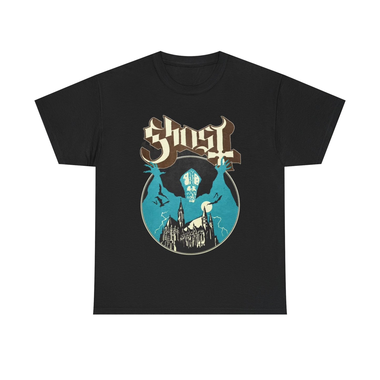 Ghost Shirt-Vintage rock here comes papa retro graphic Heavy Cotton Tee vintage