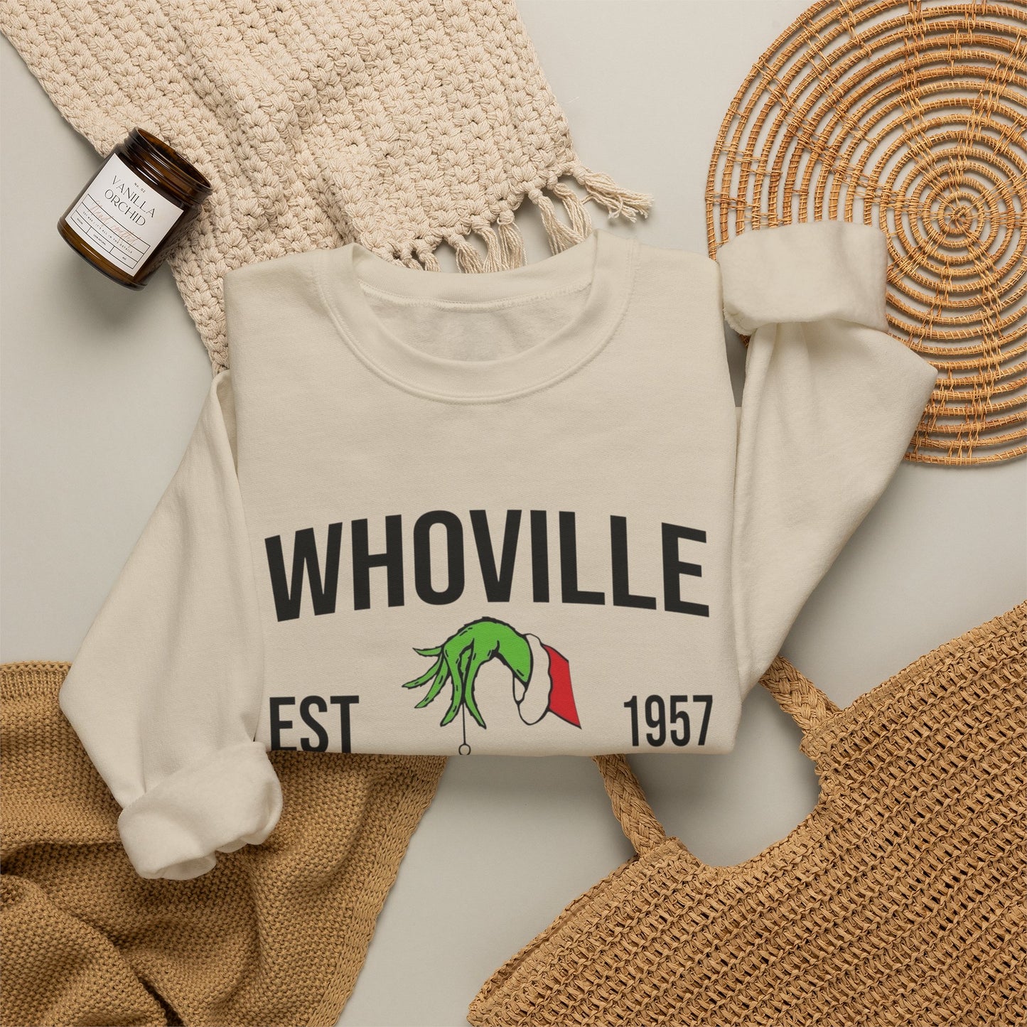 Whoville Grinch Christmas Sweater NEW Unisex Heavy Blend™ Crewneck Sweatshirt