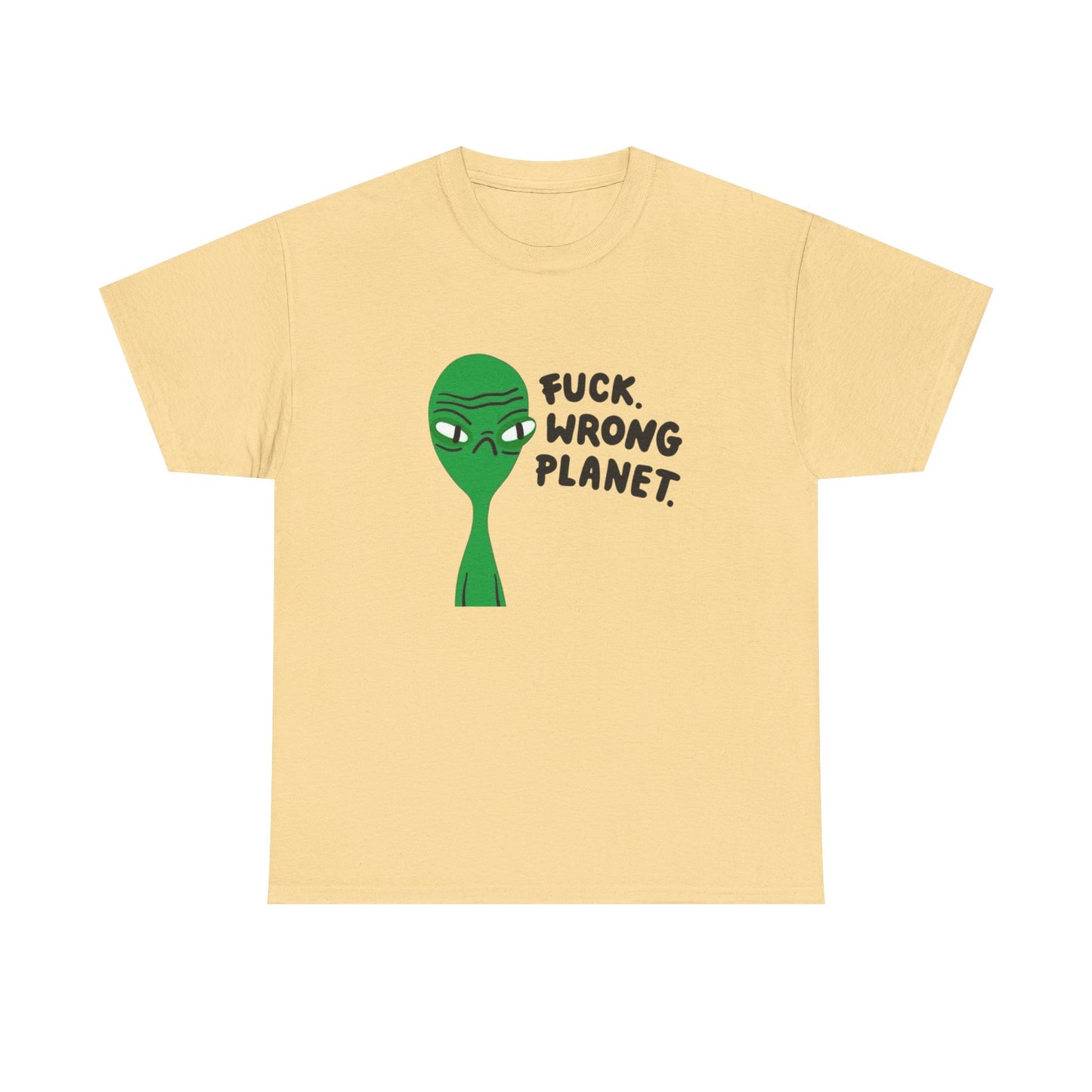 Alien Wrong Planet Funny Jokes Graphic T-Shirt Cotton Tee New Gift Vintage