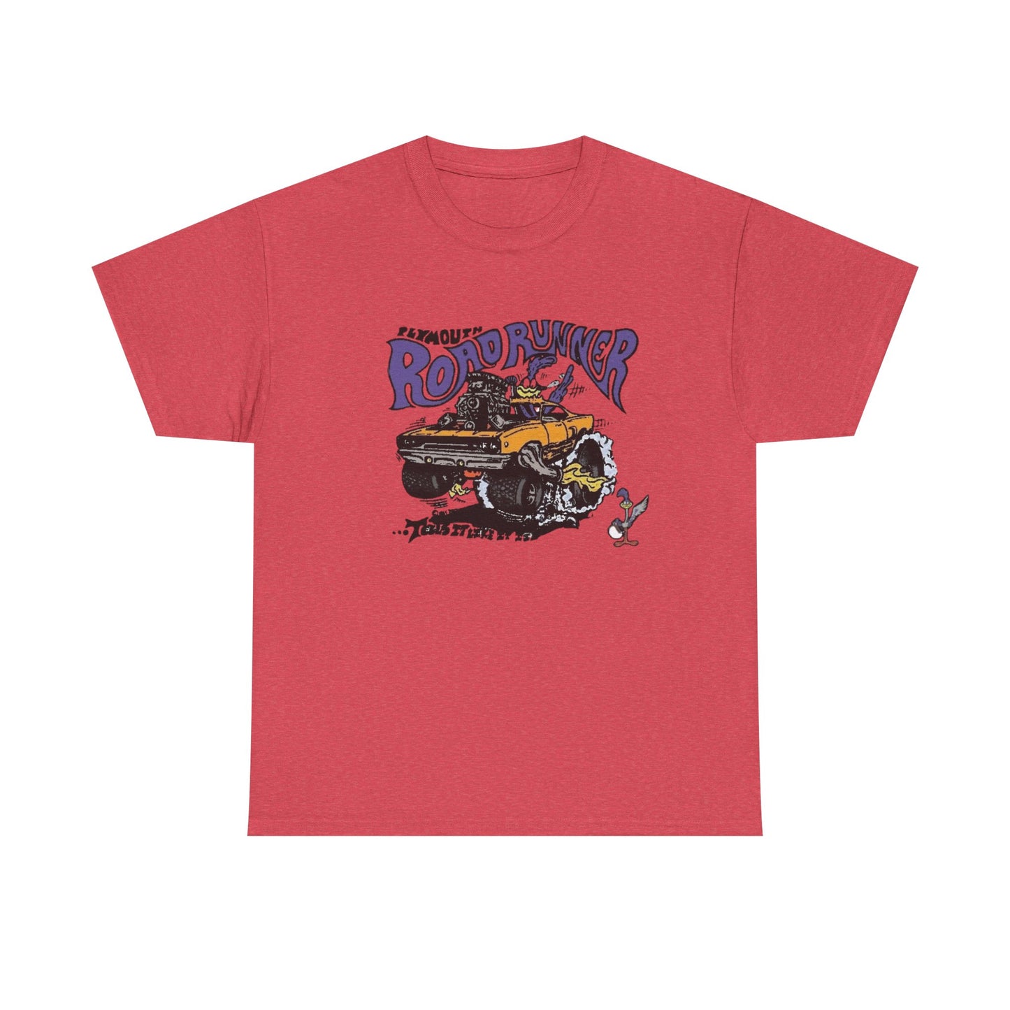Vintage Roadrunner HEMI Muscle Graphic T Shirt NEW Unisex Heavy Cotton Tee
