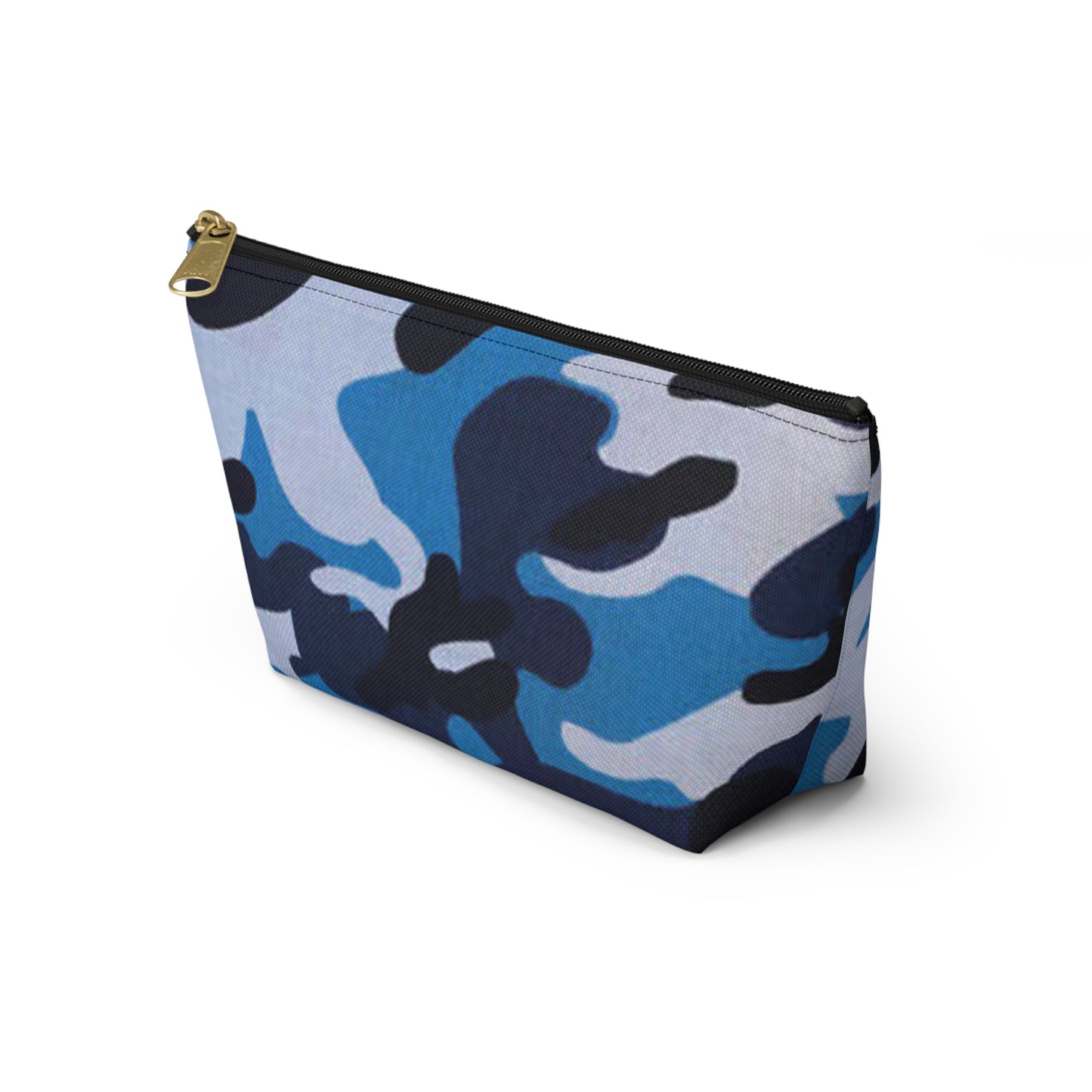 Blue Camo Graphic Brand New Travel Bag Accessory Pouch w T-bottom