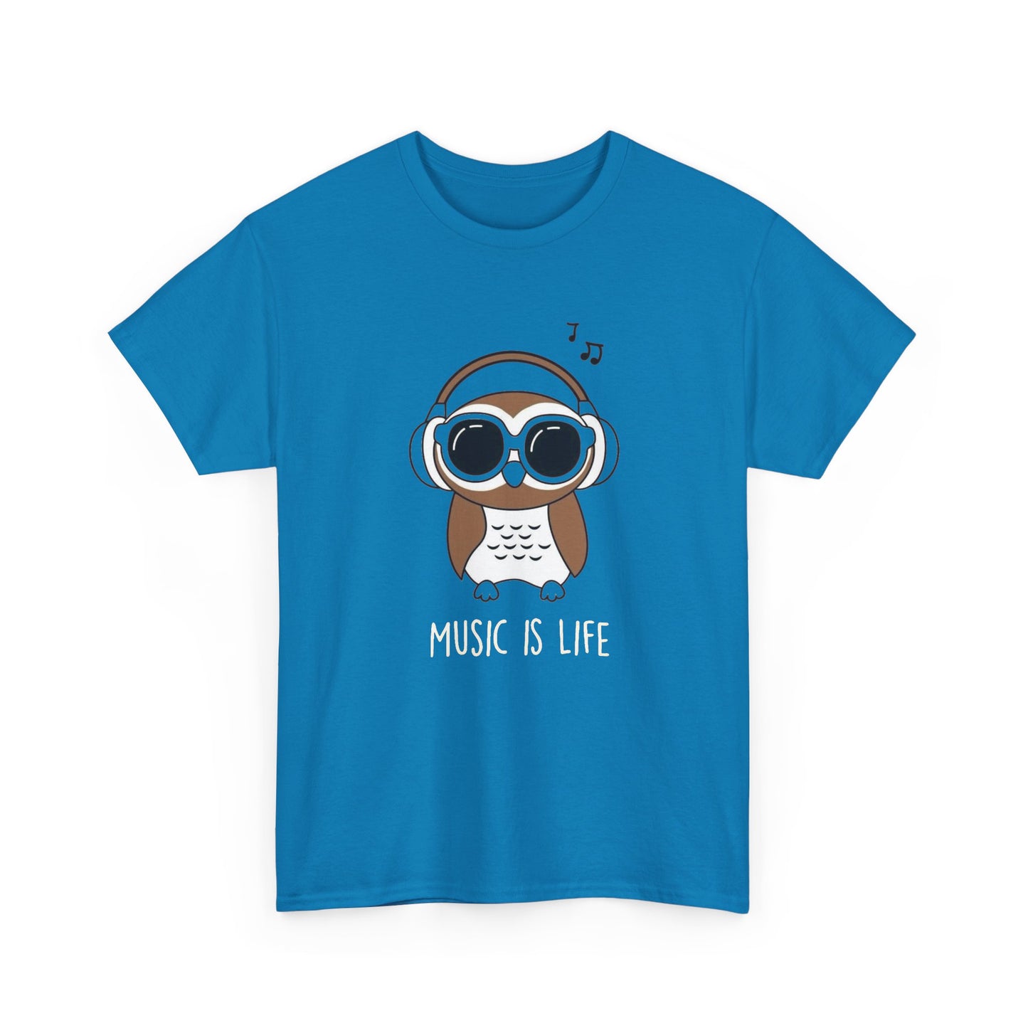 Music Is Life Graphic T Shirt Unisex Heavy Cotton Tee