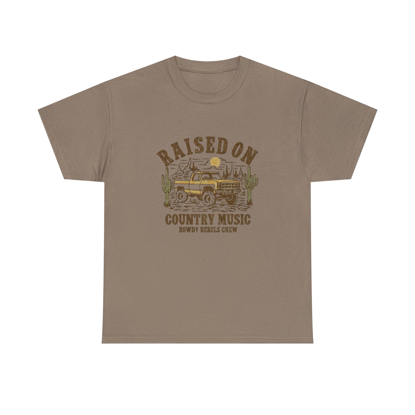 Square body Raised On Country Graphic T Shirt Unisex Heavy Cotton Tee