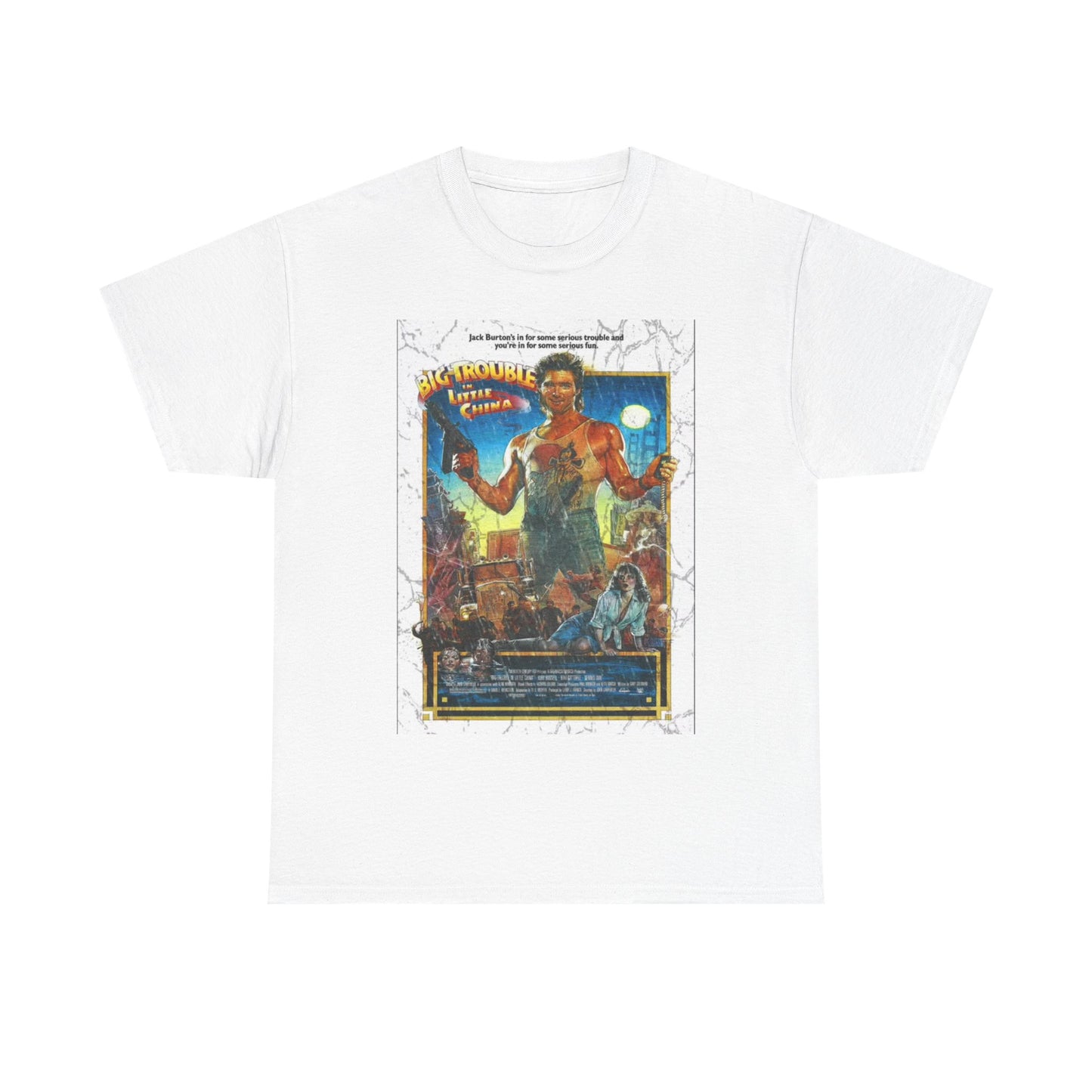 Big Trouble In Little China Tshirt Poster Retro 80s Movie Unisex Heavy Cotton