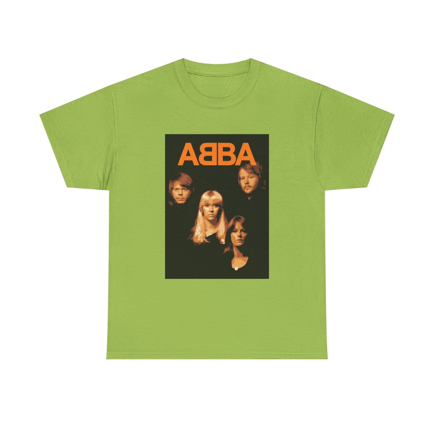 Abba T-shirt vintage retro neon lights classic music Unisex Heavy Cotton Tee