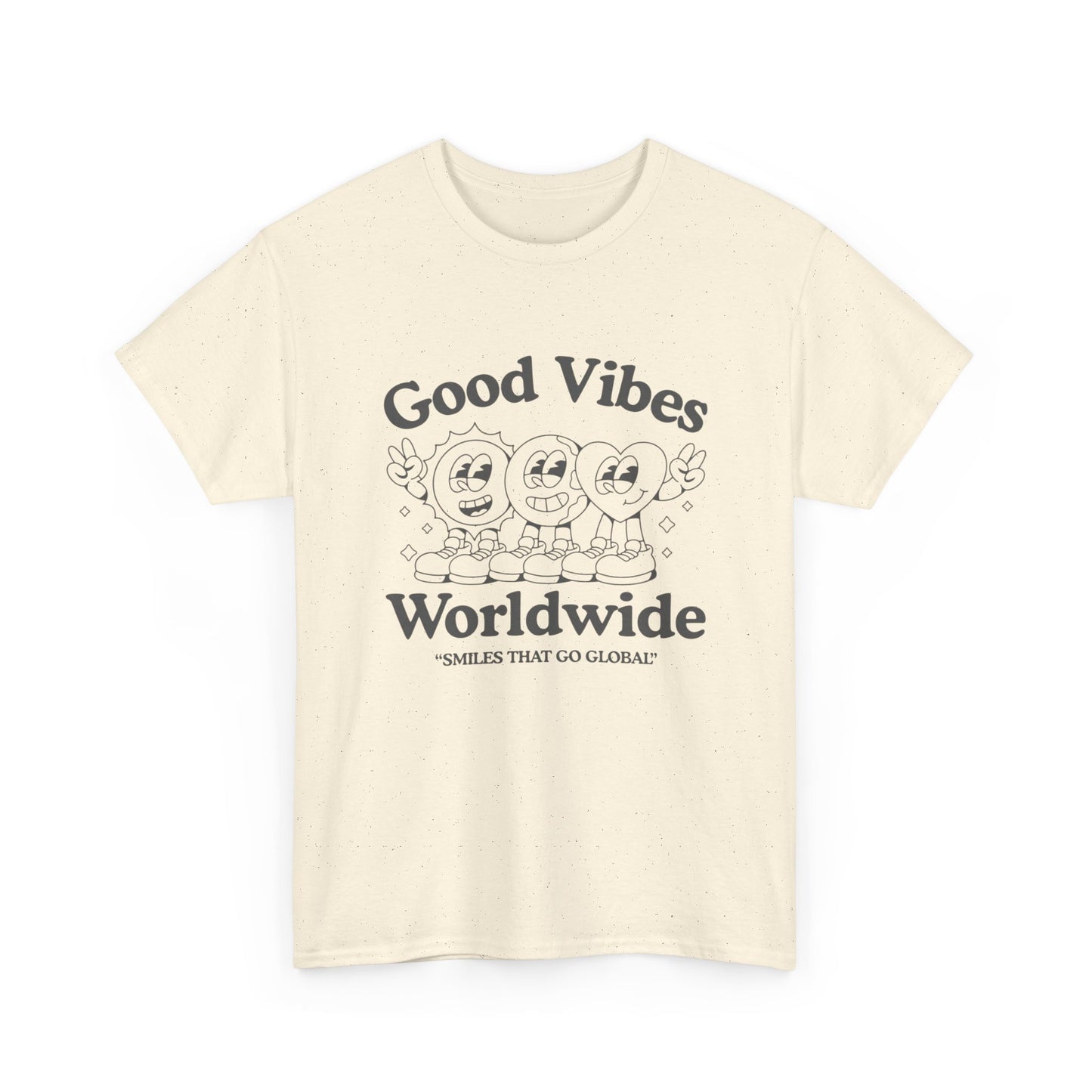 Good Vibes Worldwide Graphic T Shirt NEW ADULT Unisex Heavy Cotton Tee