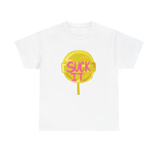 Suck It Funny Graphic T Shirt Unisex Heavy Cotton Tee Gift