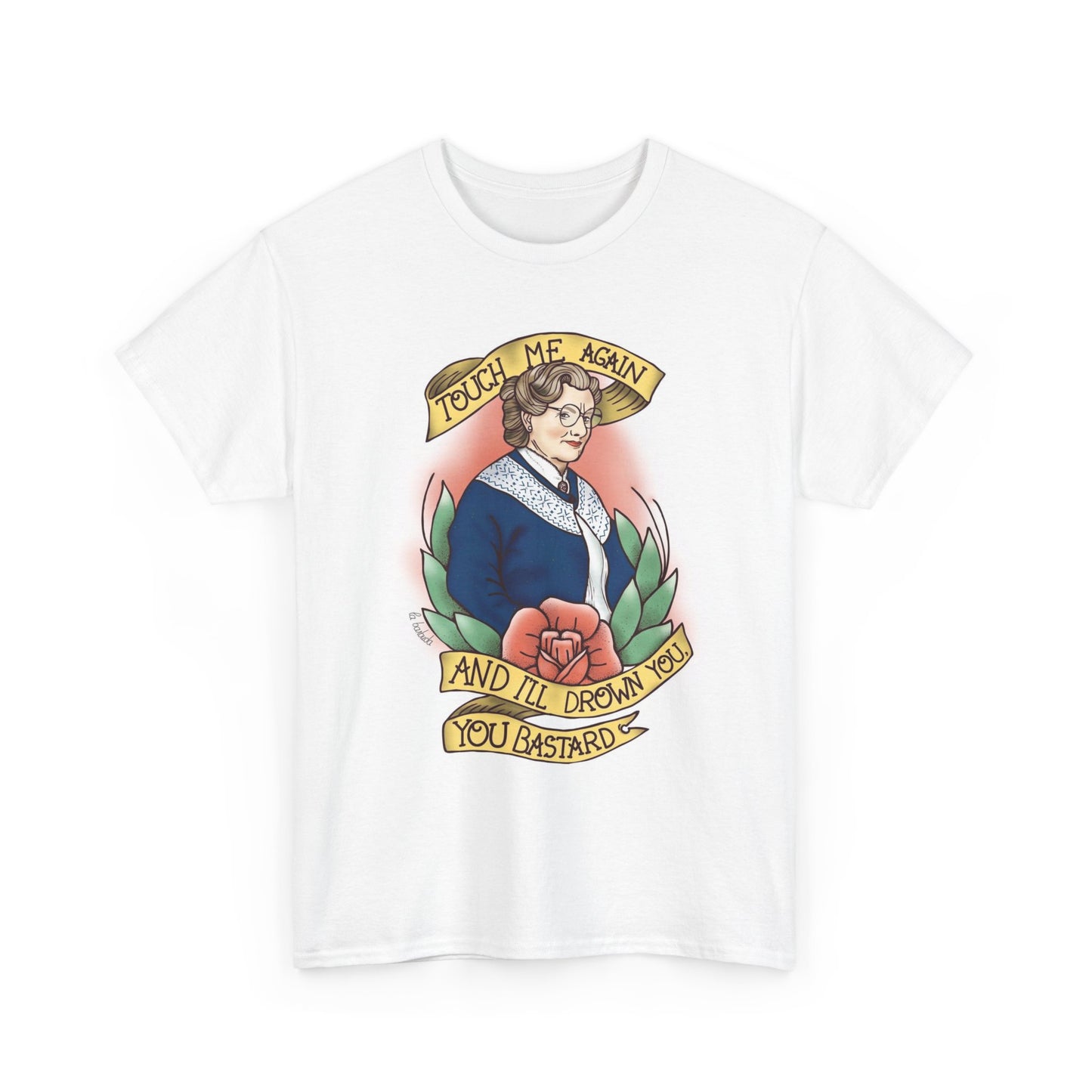 Ms Doubtfire Graphic T Shirt Funny Vintage Unisex Heavy Cotton Tee