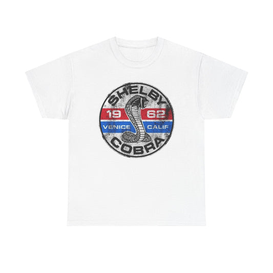 Shelby Cobra Retro Muscle Graphic T Shirt Men's Heavy Cotton Tee